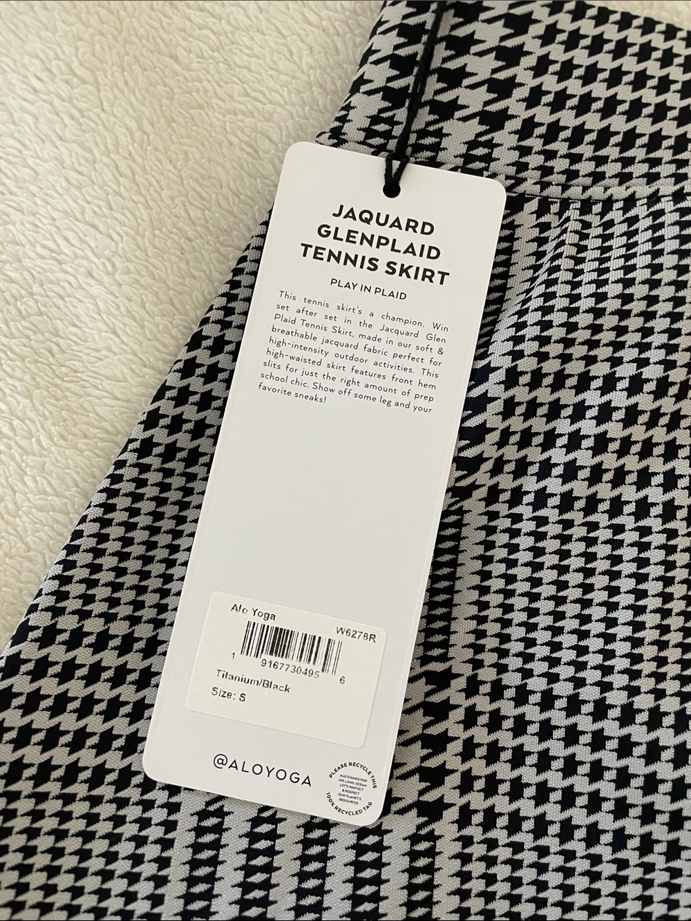 Alo jacquard plaid tennis skirt NWT - Picture 4 of 5
